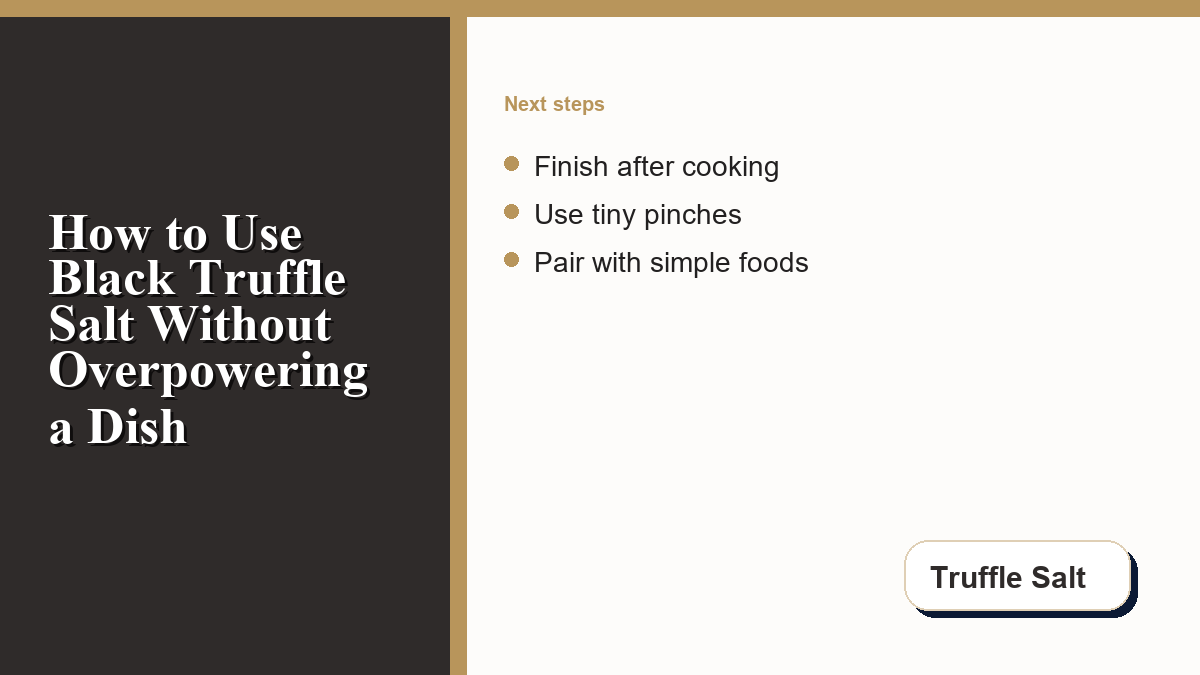 Truffle salt storage jar with tasting spoons and label checklist
